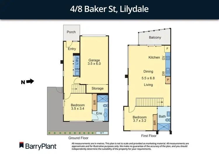 Floorplan of Homely townhouse listing, 4/8 Duffity Place (Baker Street), Lilydale VIC 3140