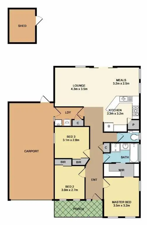 Floorplan of Homely house listing, 8 Gardenia Place, Whittlesea VIC 3757