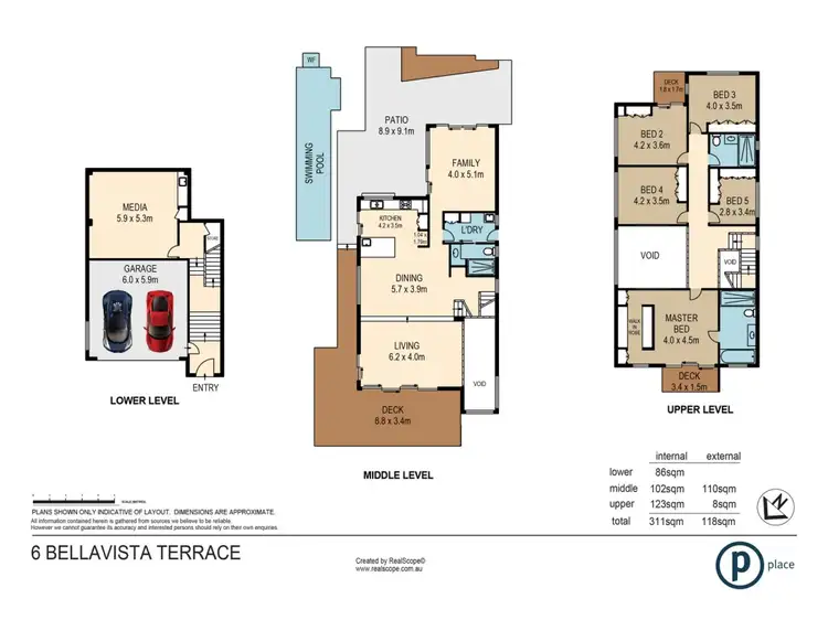 Floorplan of Homely house listing, 6 Bellavista Terrace, Paddington QLD 4064