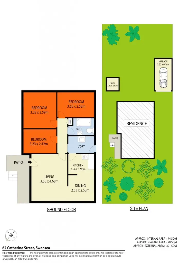 Floorplan of Homely house listing, 62 Catherine Street, Swansea NSW 2281