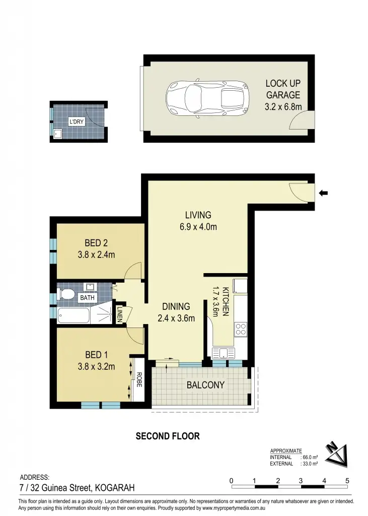 Floorplan of Homely unit listing, 7/32 Guinea Street, Kogarah NSW 2217