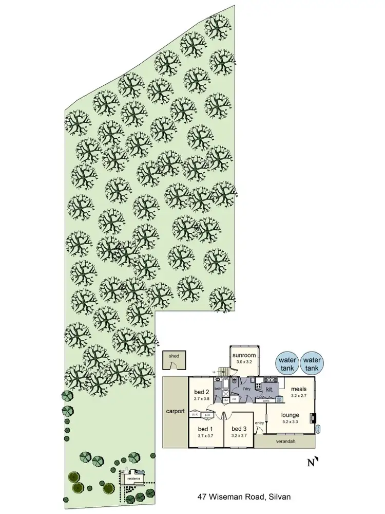 Floorplan of Homely house listing, 47 Wiseman Road, Silvan VIC 3795