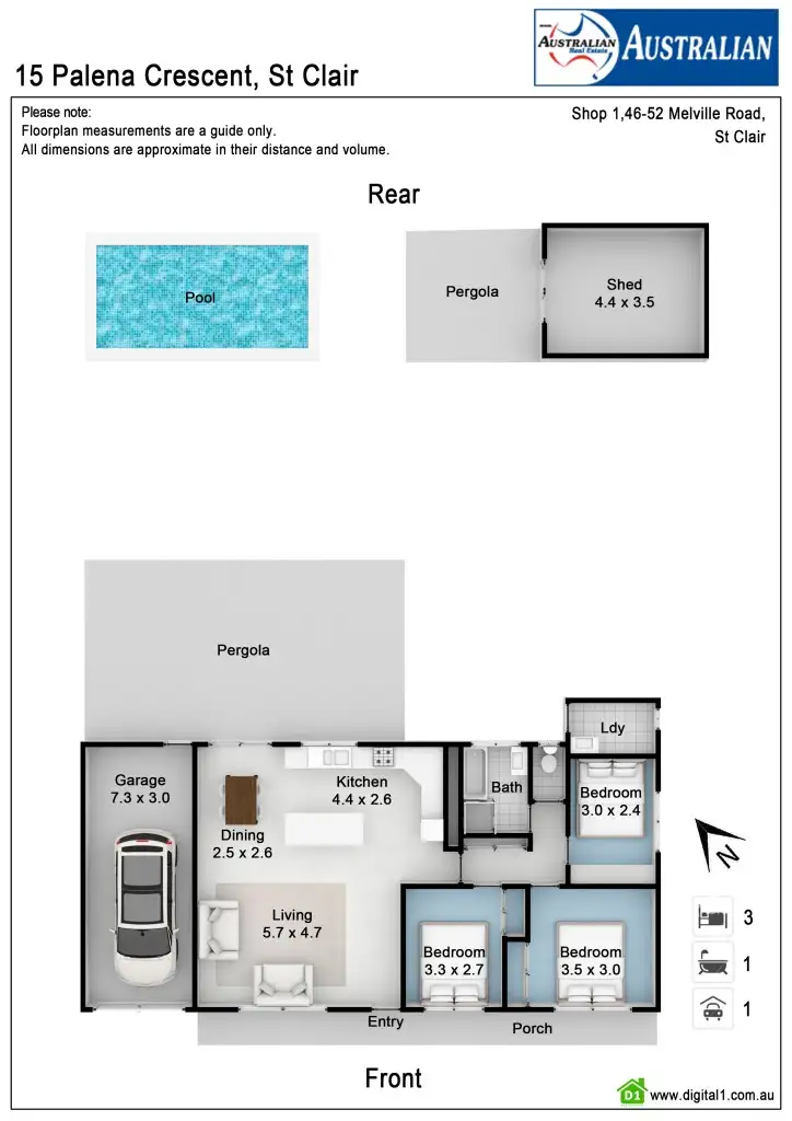 Floorplan of Homely house listing, 15 Palena Crescent, St Clair NSW 2759