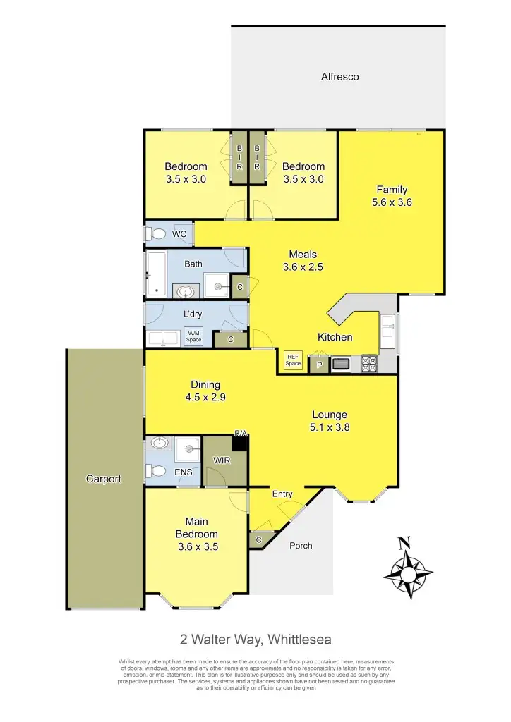 Floorplan of Homely house listing, 2 Walter Way, Whittlesea VIC 3757