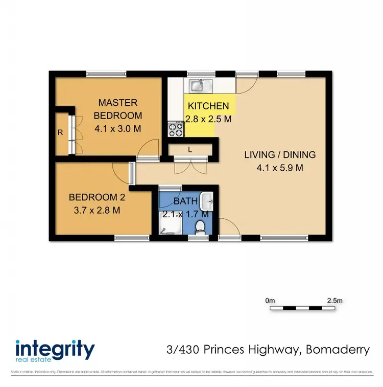 Floorplan of Homely unit listing, 3/430 Princes Highway, Bomaderry NSW 2541