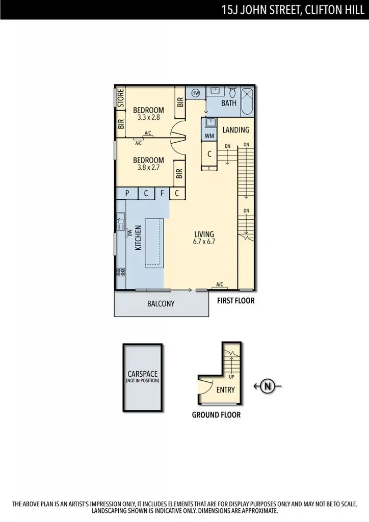 Floorplan of Homely apartment listing, 15J John Street, Clifton Hill VIC 3068