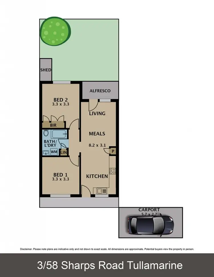 Floorplan of Homely unit listing, 3/58 Sharps Road, Tullamarine VIC 3043