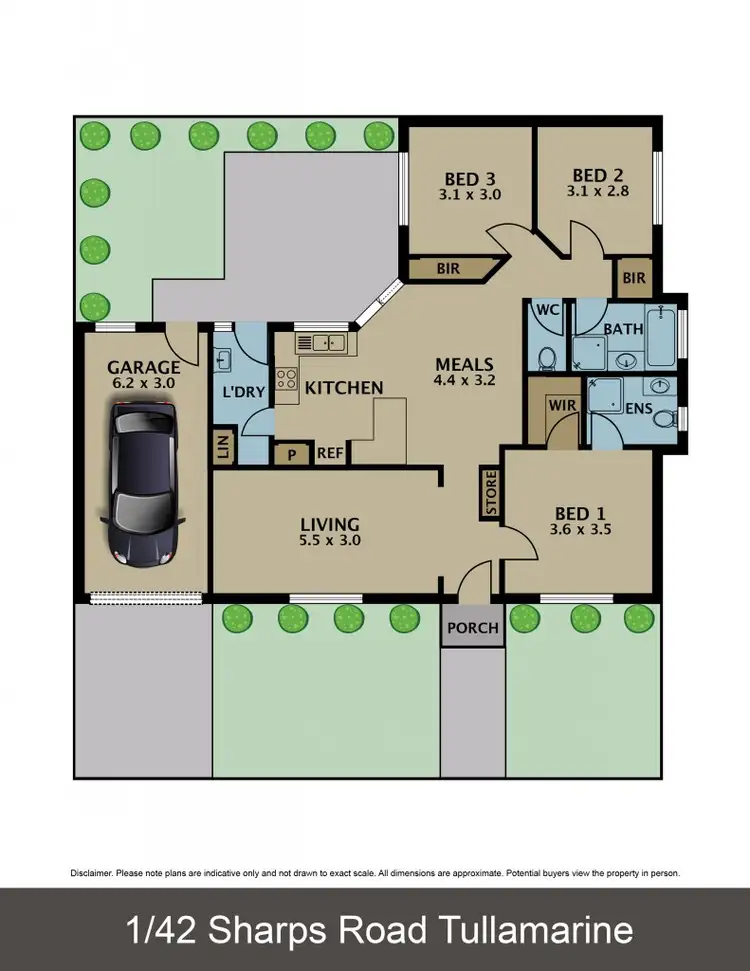 Floorplan of Homely villa listing, 1/42 Sharps Road, Tullamarine VIC 3043