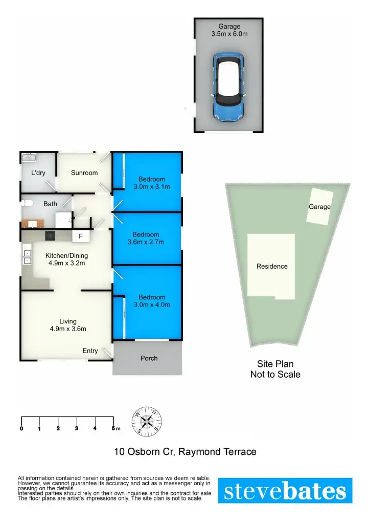 Floorplan of Homely house listing, 10 Osborn Crescent, Raymond Terrace NSW 2324
