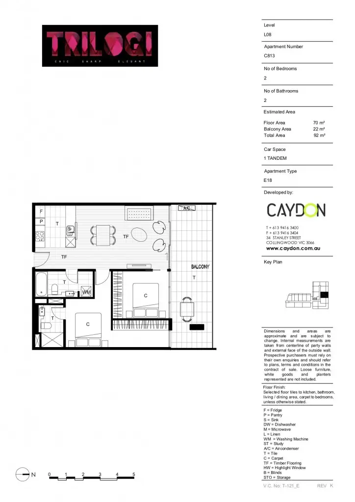 Floorplan of Homely apartment listing, 813/15 Clifton Street, Prahran VIC 3181