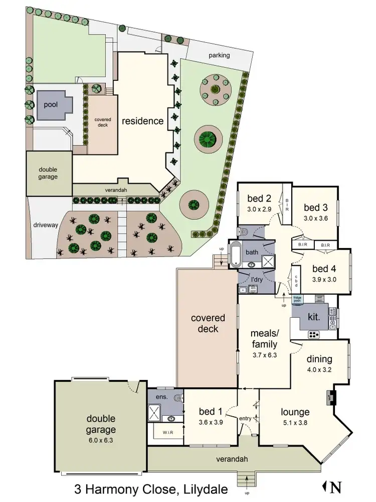 Floorplan of Homely house listing, 3 Harmony Close, Lilydale VIC 3140