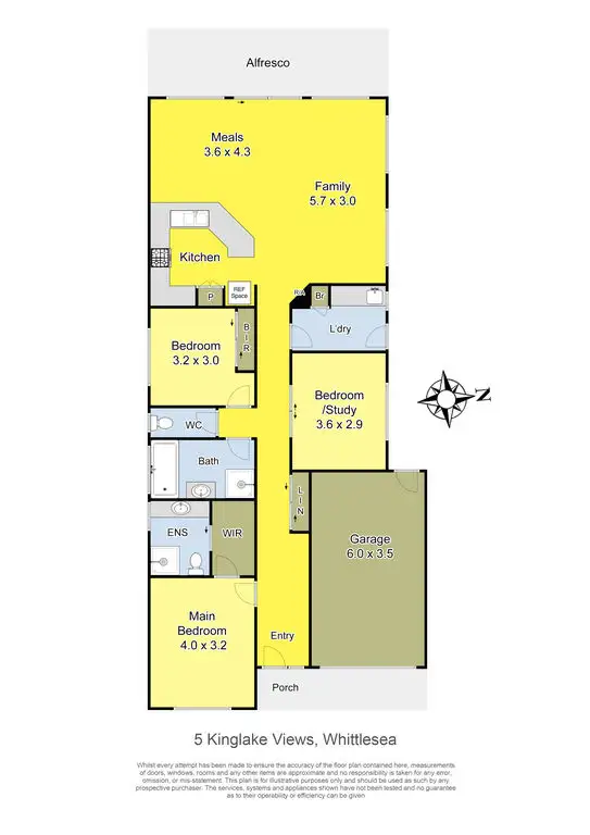 Floorplan of Homely house listing, 5 Kinglake Views, Whittlesea VIC 3757