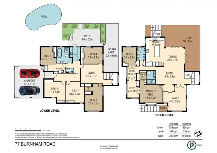 Floorplan of Homely house listing, 77 Burnham Road, Bardon QLD 4065