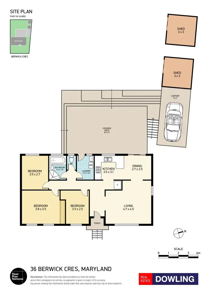 Floorplan of Homely house listing, 36 Berwick Crescent, Maryland NSW 2287