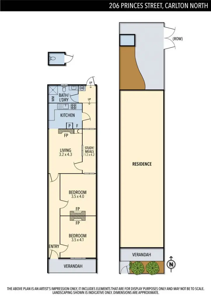 Floorplan of Homely house listing, 206 Princes Street, Carlton North VIC 3054