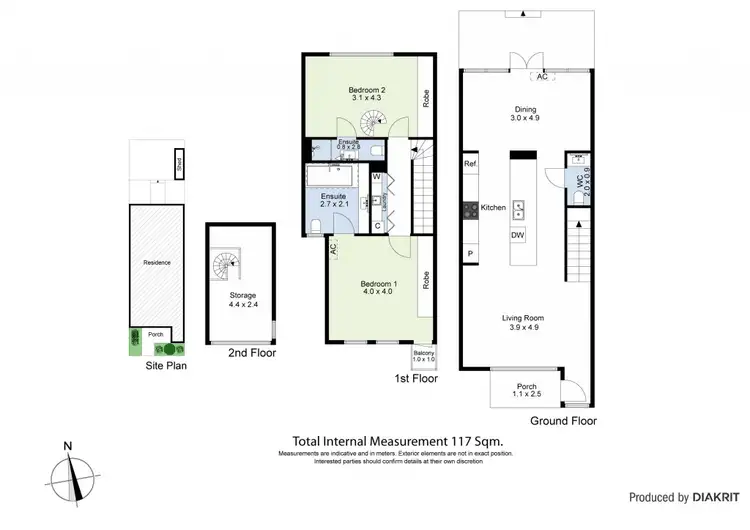 Floorplan of Homely townhouse listing, 4/42 Simpson Street, Yarraville VIC 3013