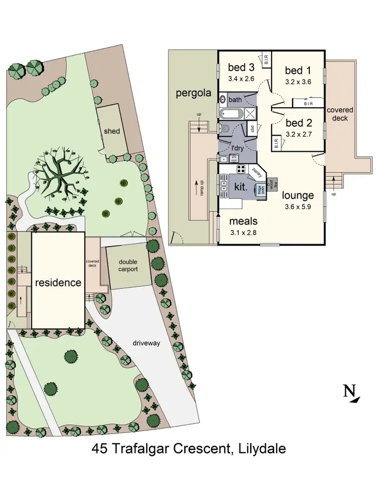Floorplan of Homely house listing, 45 Trafalgar Crescent, Lilydale VIC 3140