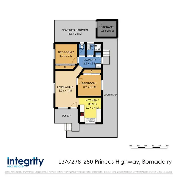 Floorplan of Homely unit listing, 13A/278-280 Princes Highway, Bomaderry NSW 2541