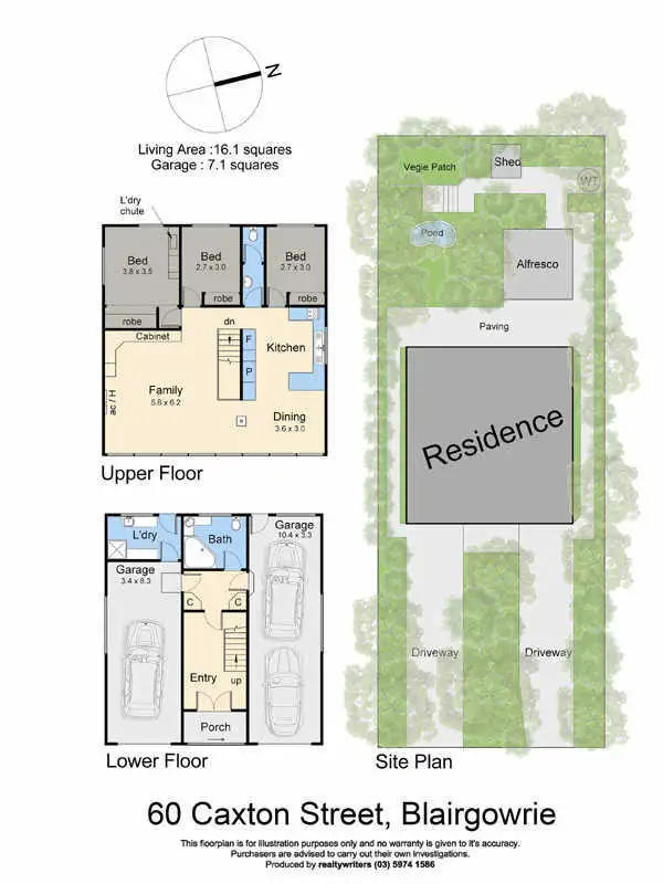 Floorplan of Homely house listing, 60 Caxton Street, Blairgowrie VIC 3942