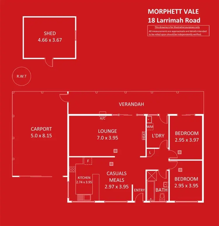 Floorplan of Homely house listing, 18 Larrimah Road, Morphett Vale SA 5162