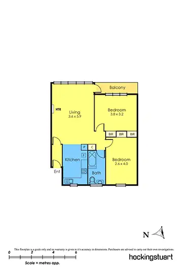 Floorplan of Homely apartment listing, 26/20 Shirley Grove, St Kilda East VIC 3183