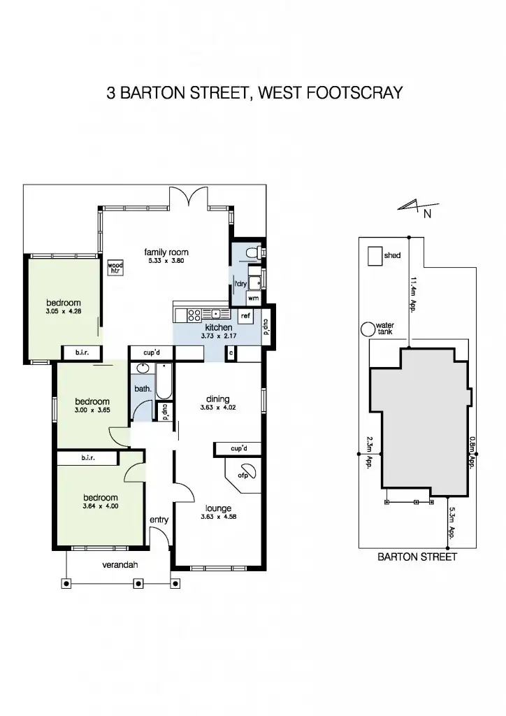 Floorplan of Homely house listing, 3 Barton Street, West Footscray VIC 3012
