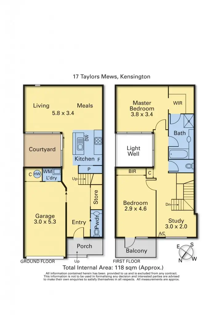 Floorplan of Homely house listing, 17 Taylor Mews, Kensington VIC 3031