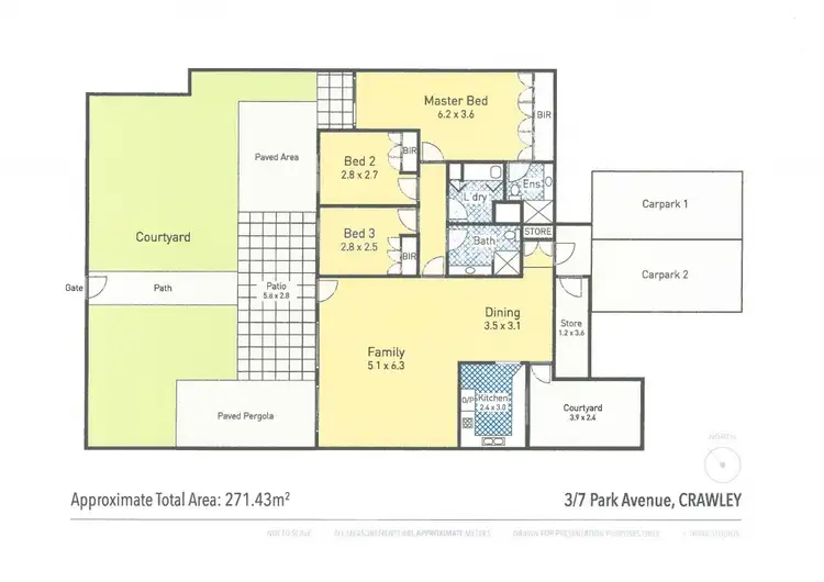Floorplan of Homely apartment listing, 3/7 Park Avenue, Crawley WA 6009