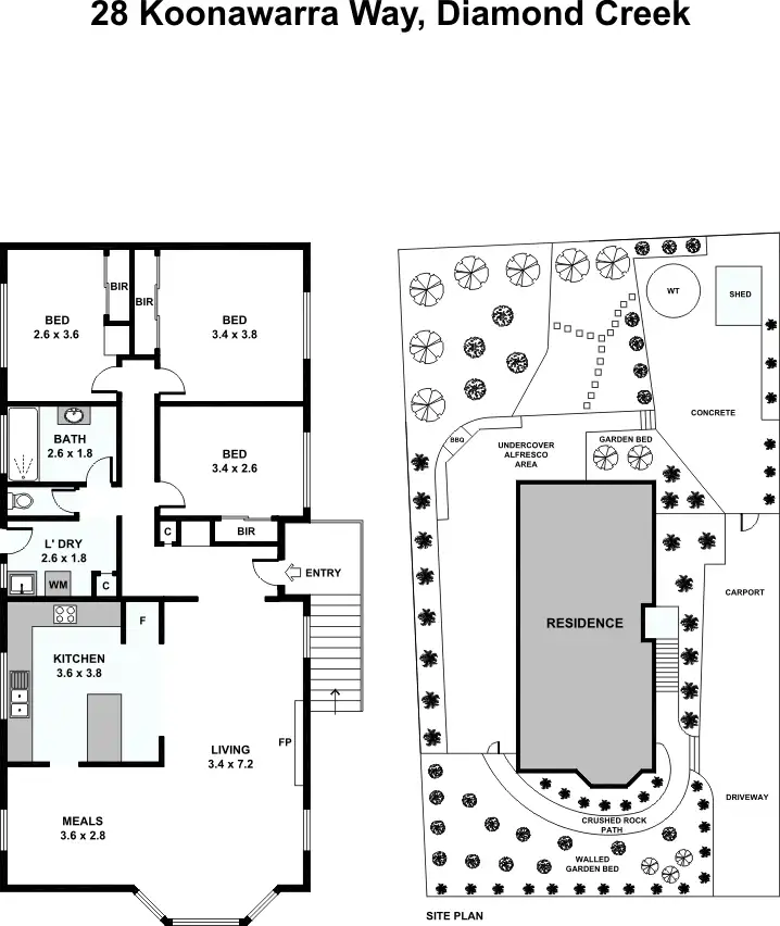 Floorplan of Homely house listing, 28 Koonawarra Way, Diamond Creek VIC 3089