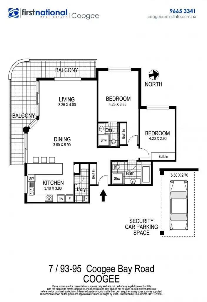 Floorplan of Homely apartment listing, 7/93-95 Coogee Bay Road, Coogee NSW 2034