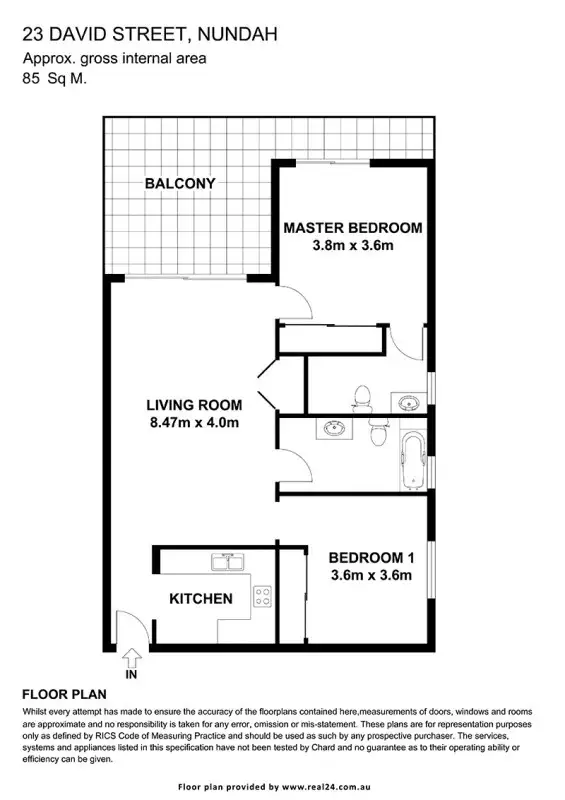 Floorplan of Homely apartment listing, 1/23 David Street, Nundah QLD 4012