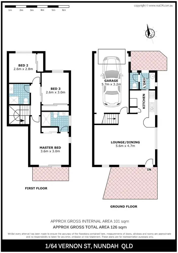 Floorplan of Homely townhouse listing, 1/64 Vernon Street, Nundah QLD 4012