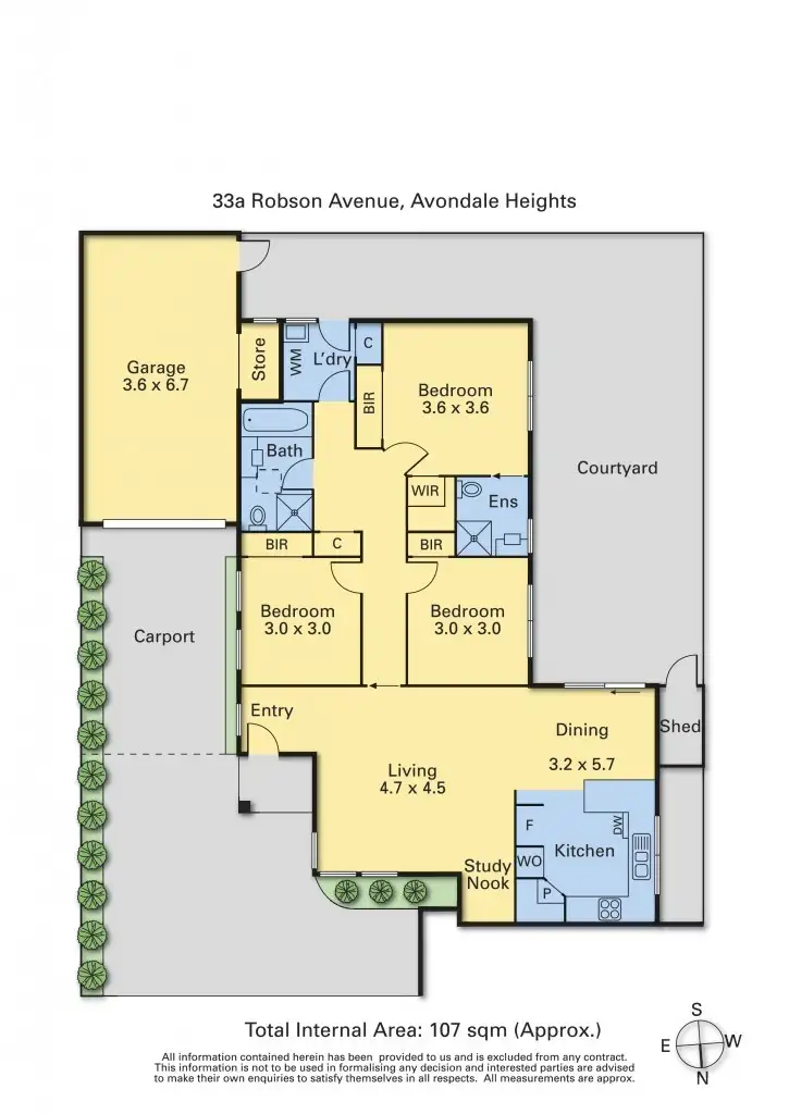 Floorplan of Homely house listing, 33a Robson Avenue, Avondale Heights VIC 3034