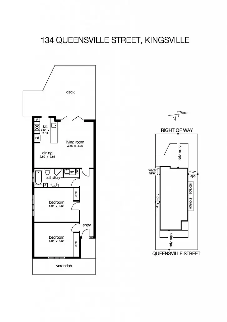 Floorplan of Homely house listing, 134 Queensville Street, Kingsville VIC 3012
