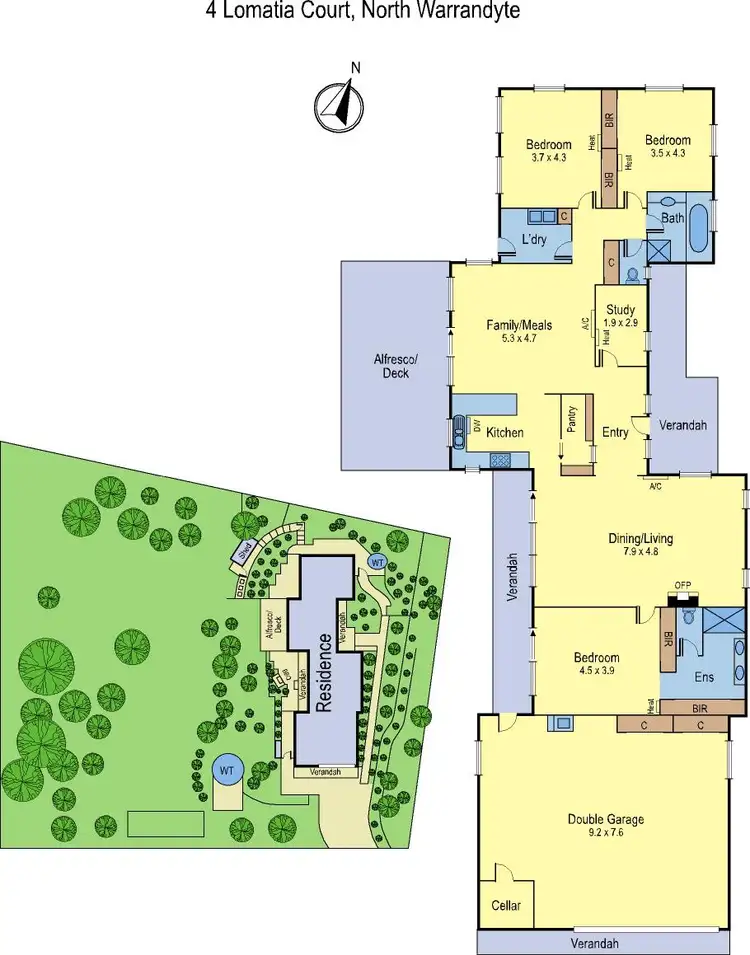 Floorplan of Homely house listing, 4 Lomatia Court, North Warrandyte VIC 3113