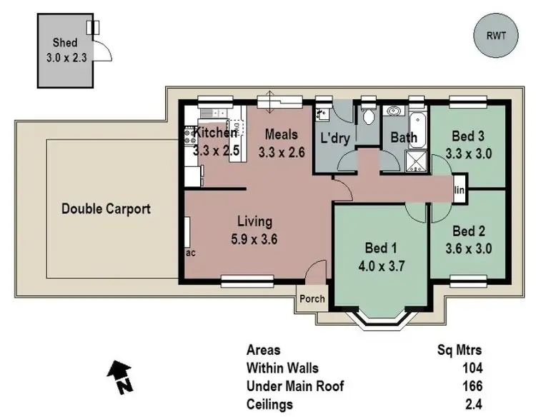 Floorplan of Homely house listing, 2/23 Elizabeth Street, Woodside SA 5244