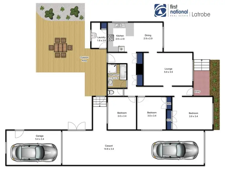 Floorplan of Homely house listing, 43 Bank Street, Traralgon VIC 3844