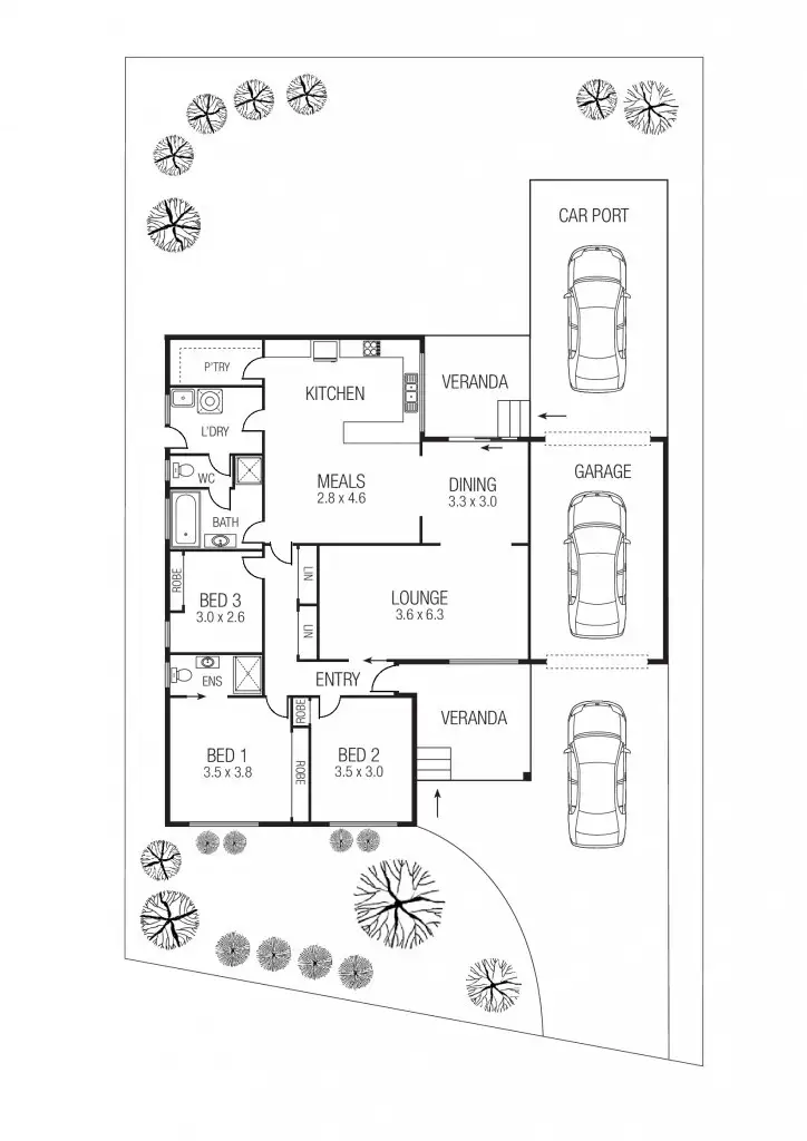 Floorplan of Homely house listing, 3 Lincoln Drive, Thomastown VIC 3074