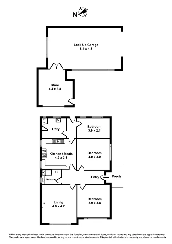 Floorplan of Homely house listing, 145 Roberts Street, Yarraville VIC 3013