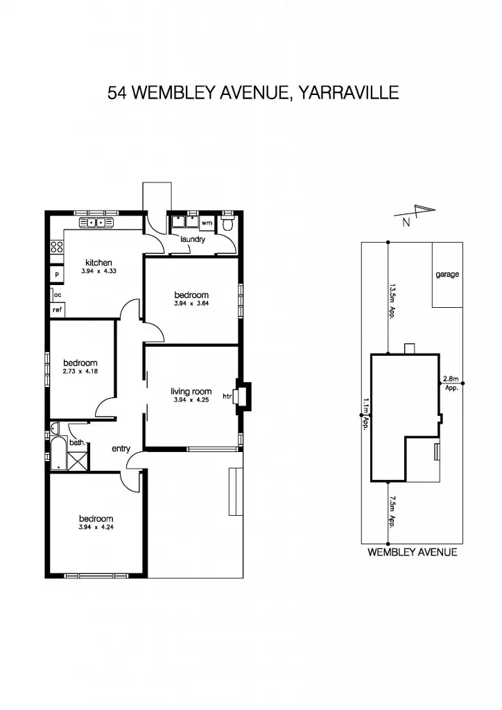 Floorplan of Homely house listing, 54 Wembley Avenue, Yarraville VIC 3013