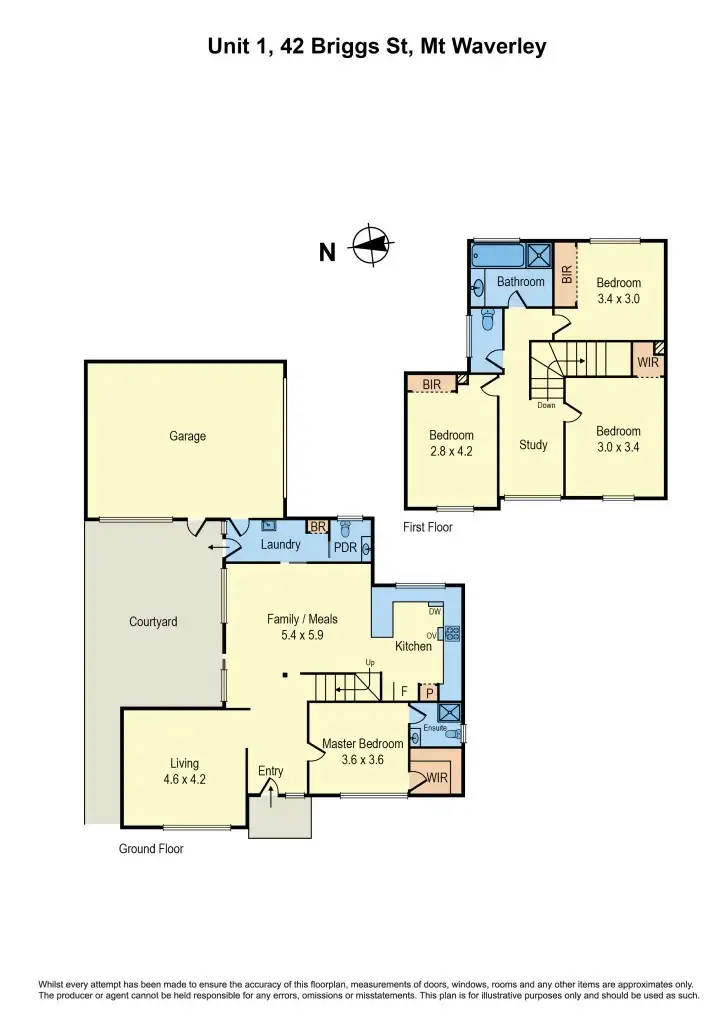 Floorplan of Homely unit listing, 1/42 Briggs Street, Mount Waverley VIC 3149