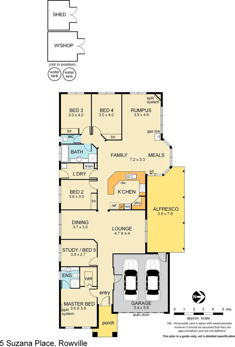 Floorplan of Homely house listing, 5 Suzana Place, Rowville VIC 3178
