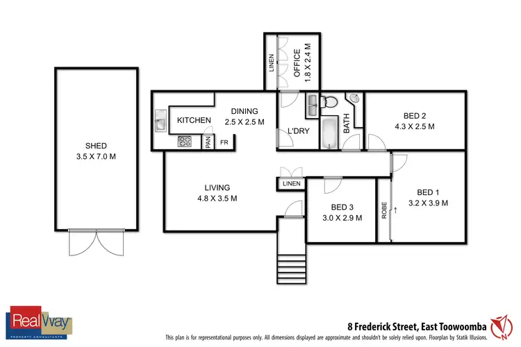 Floorplan of Homely house listing, 8 Frederick Street, East Toowoomba QLD 4350