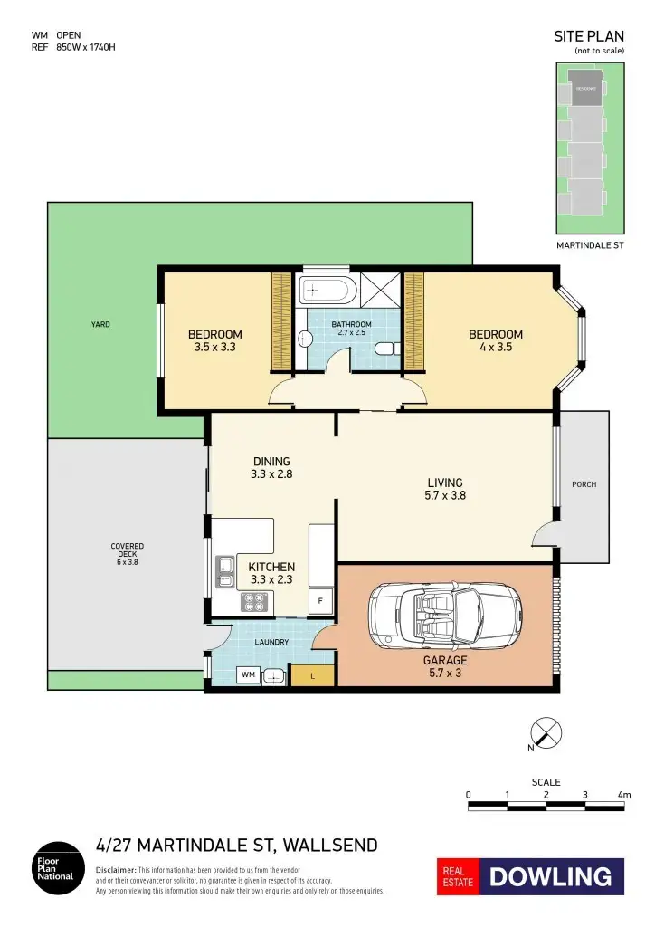 Floorplan of Homely villa listing, 4/27 Martindale Street, Wallsend NSW 2287