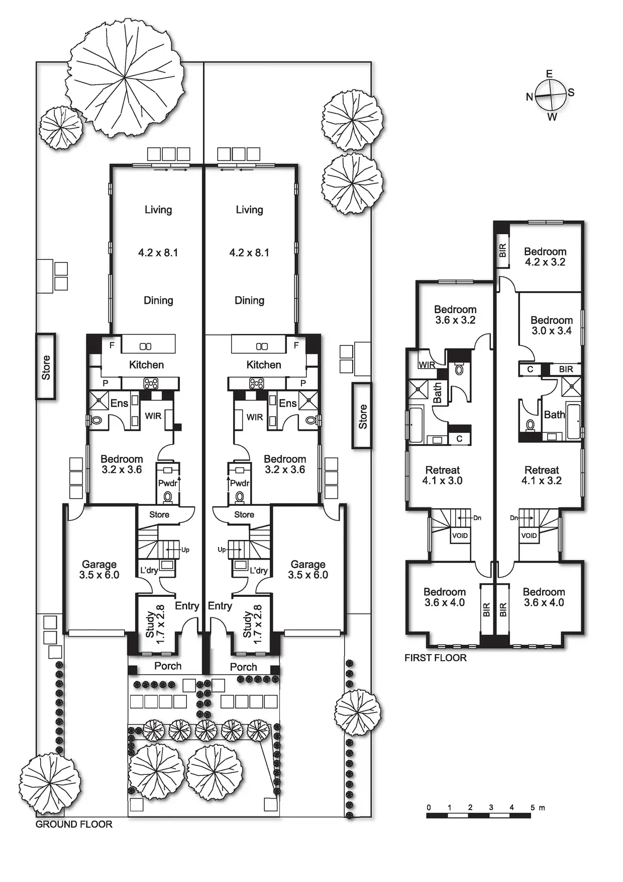 Floorplan of Homely townhouse listing, 1 & 2/16 Veronica Street, Bentleigh East VIC 3165