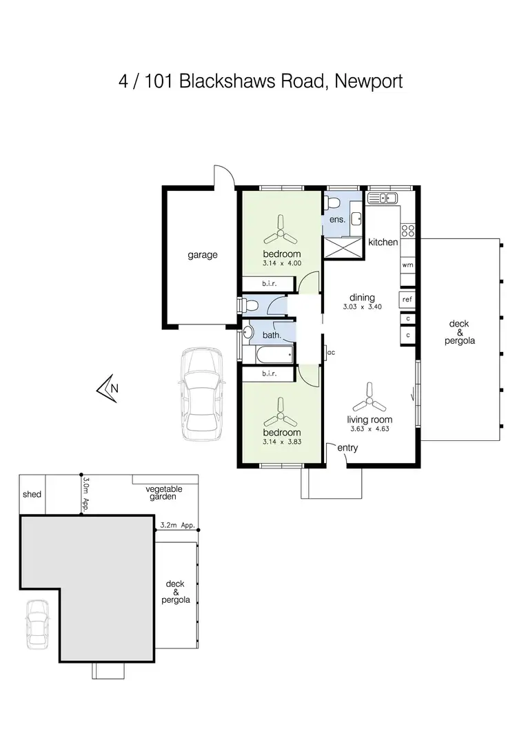 Floorplan of Homely unit listing, 4/101 Blackshaws Road, Newport VIC 3015