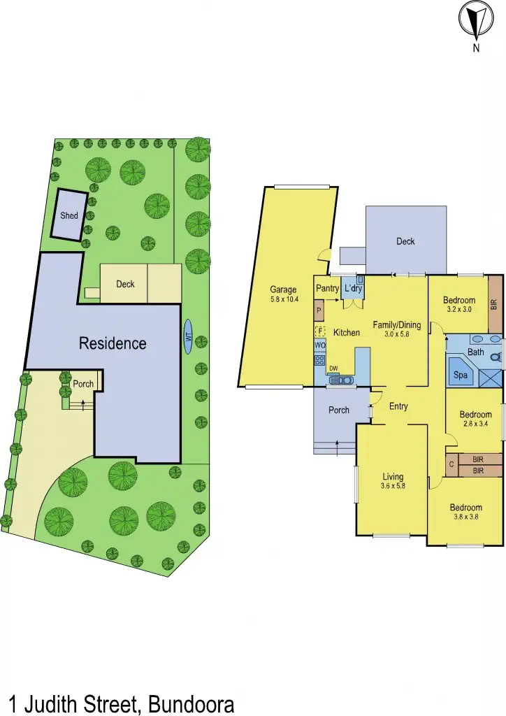 Floorplan of Homely house listing, 1 Judith Street, Bundoora VIC 3083