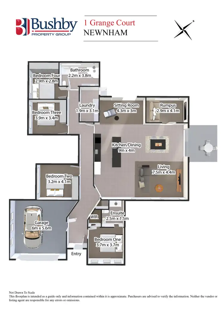 Floorplan of Homely house listing, 1 Grange Court, Newnham TAS 7248