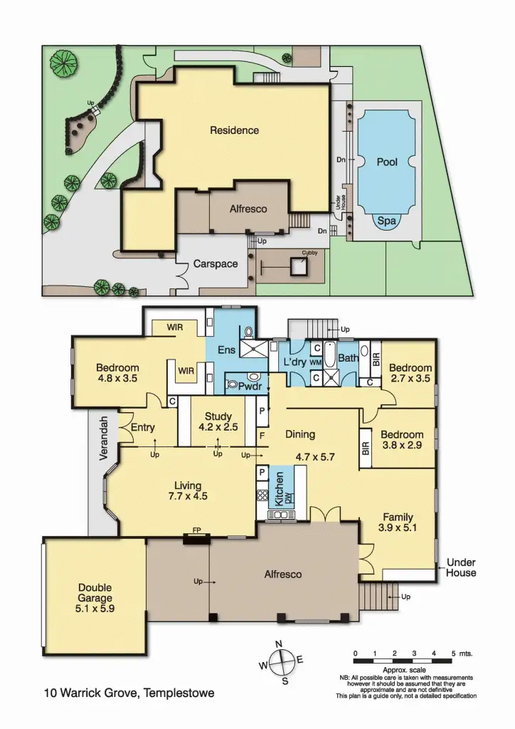 Floorplan of Homely house listing, 10 Warrick Grove, Templestowe VIC 3106