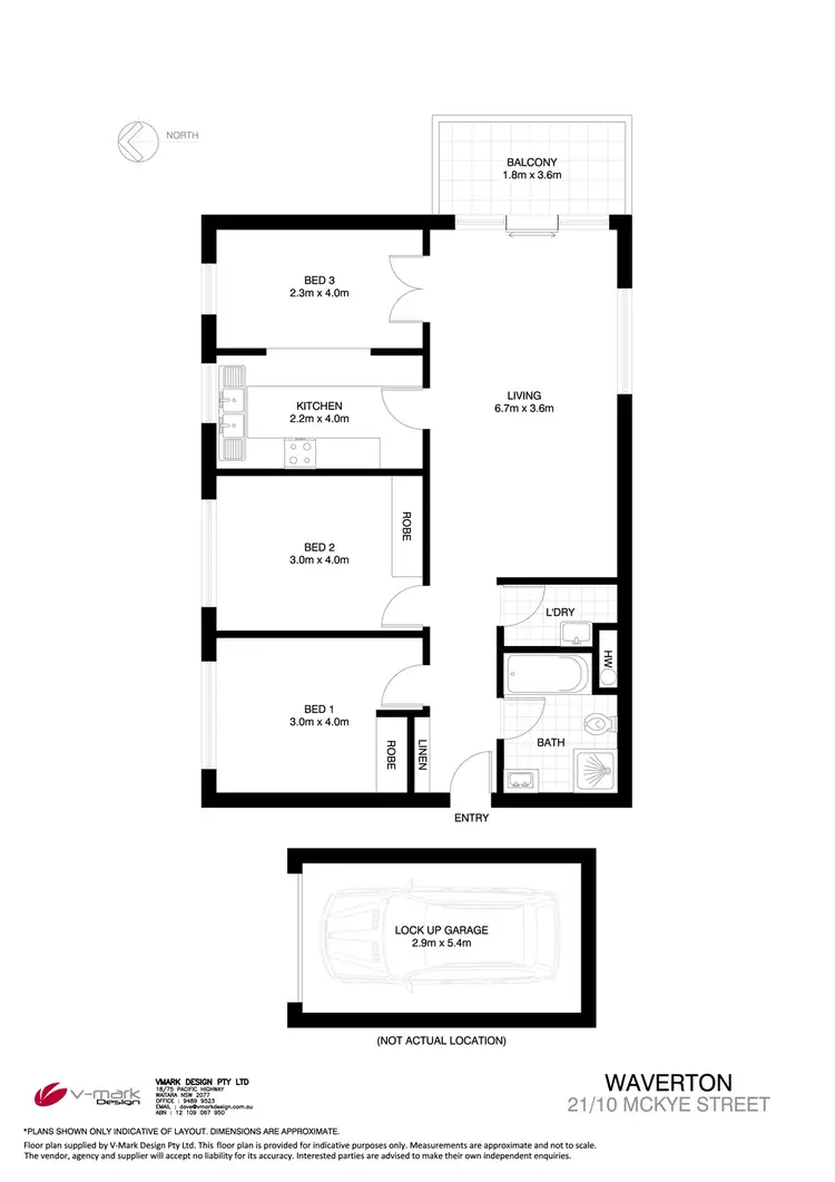 Floorplan of Homely apartment listing, 21/10 Mckye St, Waverton NSW 2060